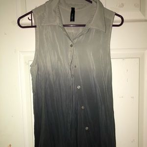 Tie Dye Blue Button Down Blouse